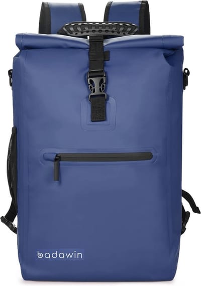 BADAWIN - Fietsrugzak Ali 4-in-1 Blue - Rugzak - Schoudertas - Messenger tas - 100% Waterdicht - Schokbestendig