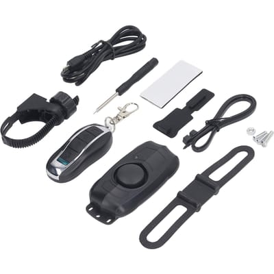 Elektrische Voertuig Alarm USB Opladen Fiets Draadloze Afstandsbediening Vibratie Alarm Ingebouwde Batterij gray