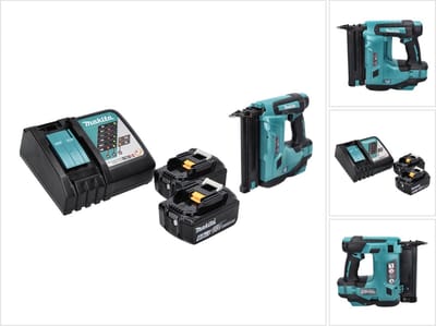 Makita DBN 500 RG accu staande spijkermachine 18 V 15-50 mm + 2x accu 6.0 Ah + lader