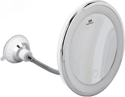 Vergrootspiegel 10x met LED Verlichting - Instelbare Helderheid en Zuignap voor Make-up