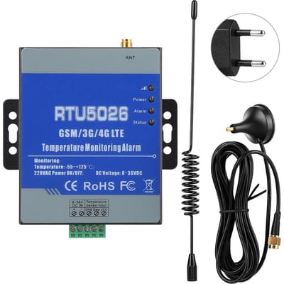 GSM SMS Alert Telemetrie Temperatuur Alarmsysteem Meten Ondersteuning Afstandsbediening gray