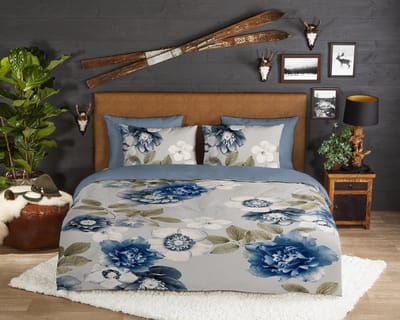 Good Morning dekbedovertrek bloemen - 1 persoons 140x200/220 cm - Multi - 100% Katoen flanel