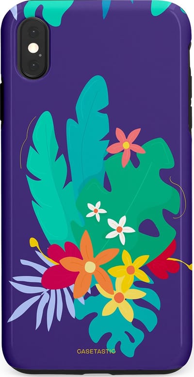 Casetastic Hoesje Geschikt voor Apple iPhone Xs Max - Stijlvolle Beschermende Duo-layer Case - Surfplant
