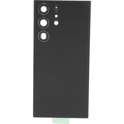 Vervangende Achterruit met Vooraf Geïnstalleerde Camera Lens en Reparatiegereedschap Kit voor Samsung Galaxy S23 Ultra Zwart zwart
