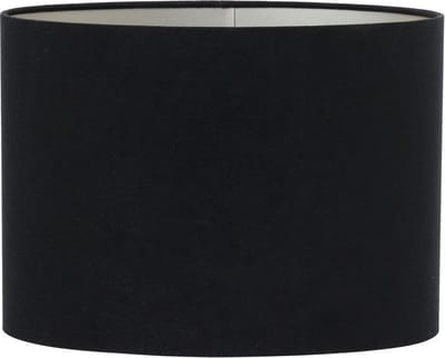 Light & Living Lampenkap Ovaal Velours - Zwart - 30x15x25cm - voor Tafellampen, Staande lamp