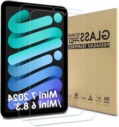 2-Pack Screen Protector voor iPad Mini 7 2024/6 - 20.3 Inch, Tempered Glass, Anti-Scratch en Hoge Definitie Bescherming