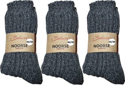 Belucci Noorse Wollen Sokken 6 paar Maat 46/48