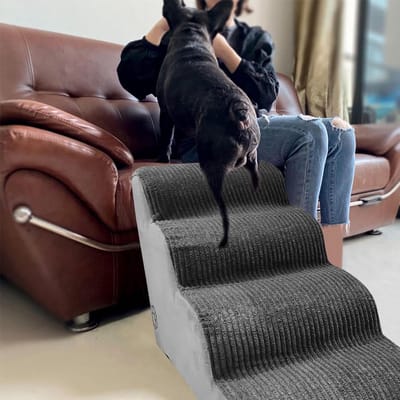 Huisdiertrap voor bed - Hondenloopplank Flexibele treden - Huisdieren op meubels - Hoge dichtheid spons