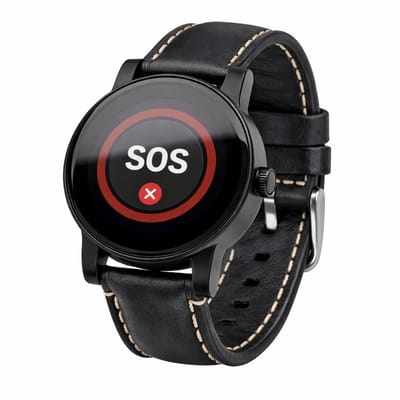 Horlogeband-Leer- Zwart-plus-premium-mijnSOS-Comfortabel-Band-Echt Leer-22mm-Gespsluiting