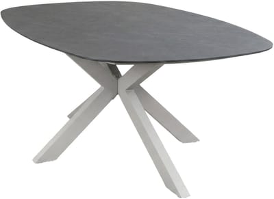 Dining tuintafel Barletta 180x115cm | Desert Pearl/Camel | Aluminium & Kunststof