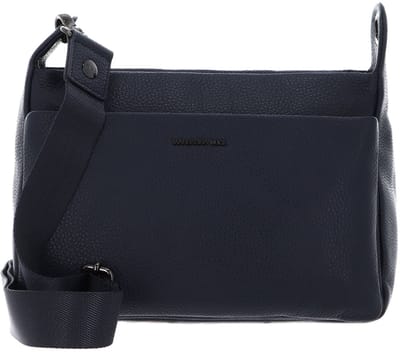 MANDARINA DUCK Leren schoudertas Mellow Leather Crossover Bag Dress Blue donkerblauw