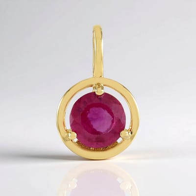 Roze Madagaskar saffier Verguld zilveren hanger