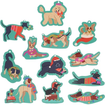 Kerstcadeau labels Rex London Festive Friends (x12)