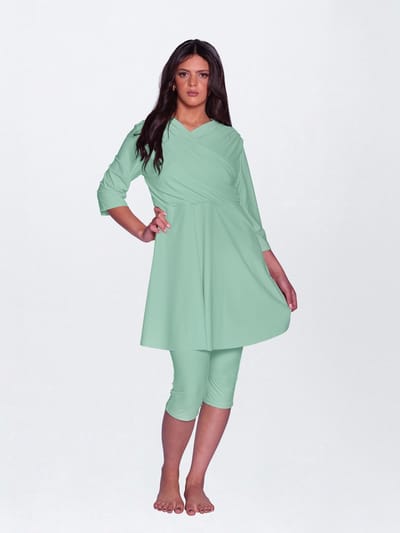 MYKINY BRAND - Semi Burkini Ranya - Mint groen - Maat M - Badpak