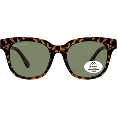 Sonnenbrille Montana mit grüner Schildkröte aus polarisiertem G15-Glas