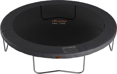 Avyna Trampoline Ø430 cm – Grijs – Rond Opbouwmodel – Groot Formaat – Zonder Veiligheidsnet – Luxe Trampoline