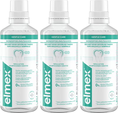 Elmex Sensitive Mondwater - 3 x 400 ml - Voordeelverpakking