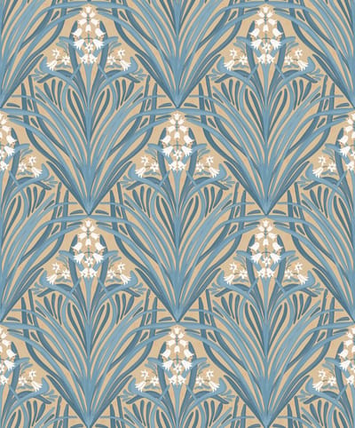 Dutch Wallcoverings - Elegance- ornament oker/blauw - M661-04