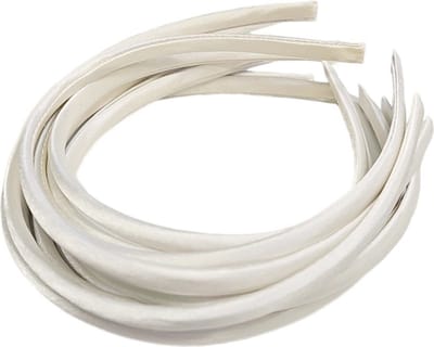 Fako Fashion - Diadeem - Hoofdband - Haarband - Satijn - 10mm - Gebroken Wit - 10 Stuks