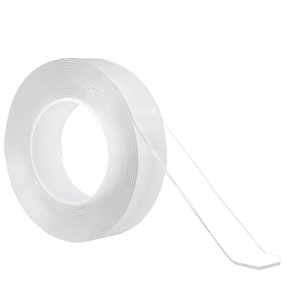Dubbelzijdige Plakband, 5 Meter, Extra Sterk, 2mm Dikte, 20mm Breed, Transparant, Wasbaar, Ideaal voor Tapijt, Foto's, Keuken en Buitengebruik