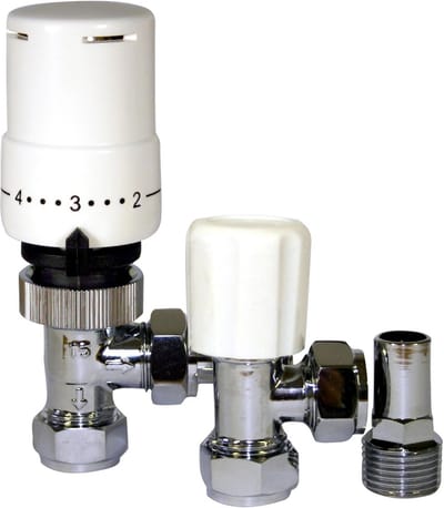 Thermostaat Radiatorkraan Schuine Fitting met Vergrendeling