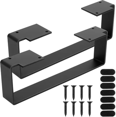 Dailygoods - 2 stuks tafelpoten, moderne metalen zware meubelpoten, industriële meubelpoten voor doe-het-zelf salontafel, ontbijt, bar, bureaustandaard, bankpoten (B 5,5 cm x H 10 cm)