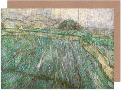 Wenskaart Nederlandse Regen - Ansichtkaart Kunstkaart - Persoonlijke Boodschap - Zwaargewicht Premium Kaart - 125 x 175 cm - Multicolor