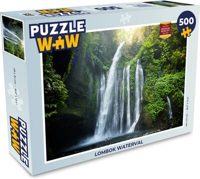Puzzel Lombok waterval - Legpuzzel - Puzzel 500 stukjes