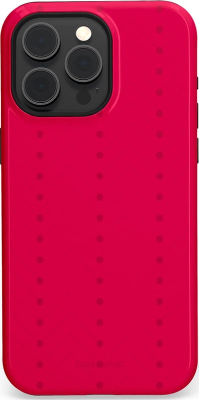 Casetastic Hoesje Geschikt voor Apple iPhone 15 Pro Max Magsafe - Stijlvolle Beschermende Duo-layer Case - Ritmisch rood
