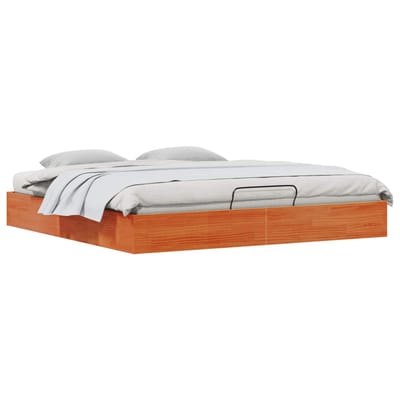 vidaXL - Ottoman - bedframe - met - opbergruimte - Wasbruin - 180 - x - 200 - cm