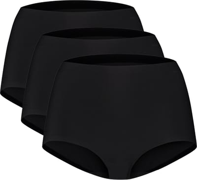 Ten Cate Dames Secrets Maxi Tailleslip Naadloos High Waist 3-Pack Effen Zwart - Maat M