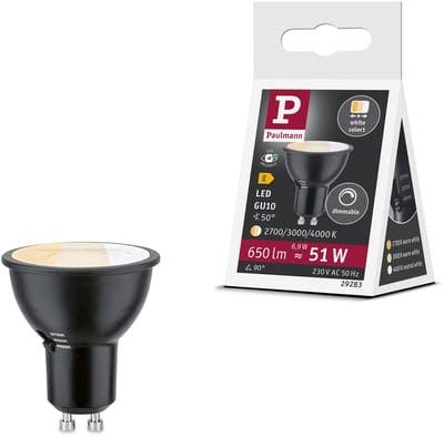 Paulmann 29283 LED-lamp Energielabel E (A - G) GU10 6.9 W Warmwit (Ø x h) 50 mm x 56 mm 1 stuk(s)
