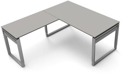 Hoekbureau Workspace 160cm grijs hoogte verstelbaar