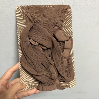Latijnse Strakke Fijne Net Pantyhose Karamel Katoenen Kruis Moderne Dans Sokken Slijtvaste Dans Vrouwen Vingerloze Visnet Kous One Size(145-180cm) brown