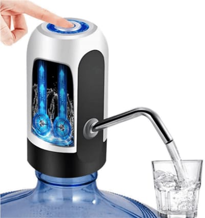 5-Gallon Water Dispenser - USB Oplaadbare Universele Waterflespomp, Geschikt voor Drinkwater, Draagbare Automatische Elektrische Pomp, Geschikt voor Thuiskeukens, Kantoren, Camping, Kan Water Leveren aan 5-Gallon Waterflessen