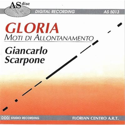 CD GIANCARLO SCARPONE - Gloria. Moti di Allontanamento AS5013 AS Disc 1991 Italië Jazz Gebruikt white