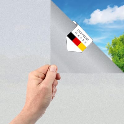 SnelShoppen - Vaily Statistische Raamfolie - Frosted Glas Film - Opaque Anti-UV Privacy Film - Voor Kantoor, Badkamer of Slaapkamer - 44,5 x 200 cm