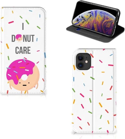 Apple iPhone 11 Flip Style Cover Donut Roze