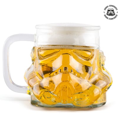 Original Stormtrooper Beer Glass (600ml), based on the Original Stormtrooper Helmet design