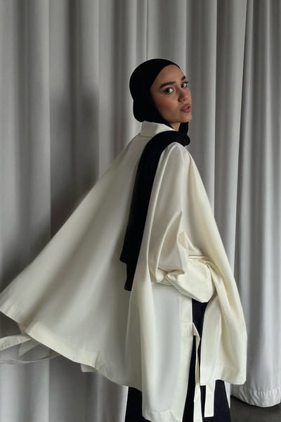 Touché Privé - Oversized blouse met strikdetail - Ecru - Dames