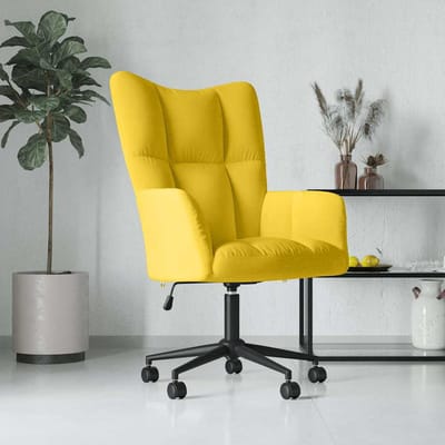 Vidaxl Fauteuil, Mosterdgeel, Bekleed met Fluweel
