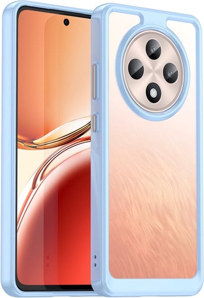Coverup Hoesje - Geschikt voor OPPO Reno12 F 5G Hoesje - Coverup Transparant ShockProof TPU Back Cover - Lichtblauw