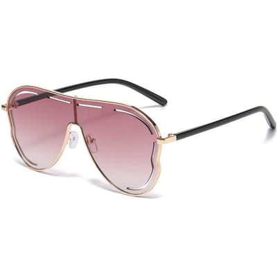 Latest One-piece Large Frame Toad Shaped Sun shades Mode Femmes SexyGirl Y2K Lunettes ajourées UV400 Gafas De Sol 1PC