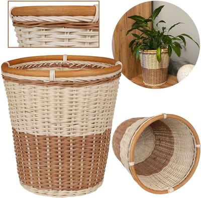 Ronde Rotan Mand, Potbedekking 24x25cm