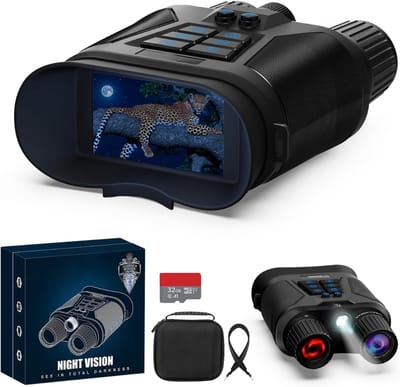 Zyrex® Nachtkijker - Nachtzichtkijker - Infraroodkijker - 10-voudige Zoom - 32 GB Geheugenkaart - Zwart - 21cm x 21cm x 9cm
