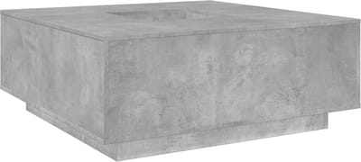 vidaXL - Salontafel - 100x100x40 - cm - bewerkt - hout - betongrijs