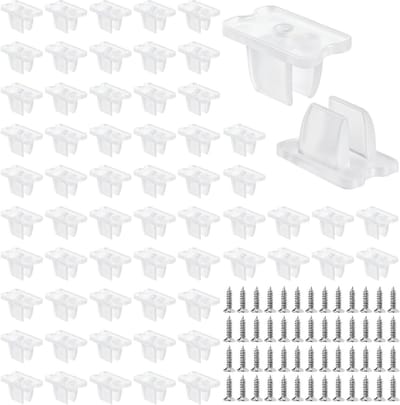 Pack van 60 LED Strip Clips met Schroeven voor 5 mm tot 6 mm LED Strips, Waterdicht en Geschikt voor Binnen en Buiten Gebruik