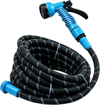 Tuinslang Met Sproeikop - Flexibele Waterslang - Buitenonderhoud Vereenvoudigen - Zeven Sproeistanden - 15 of 30 Meter - Blauw