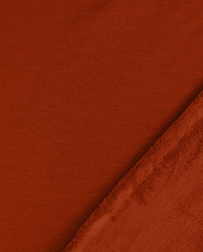 Stoffenland.com Alpenfleece stof - Uni Brique 1538 - 155 cm breed - 1 Meter
