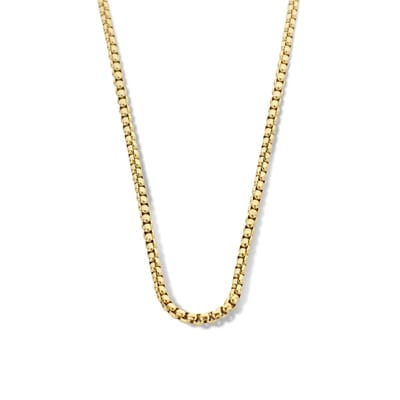 MIASOPHIA 4-MS22039 Stalen Ketting Venetiaans - Rond - 3,9mm Dikte - 40+6cm - Staal - Goudkleurig